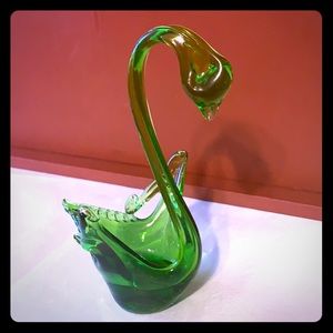 Vintage Glass Swan